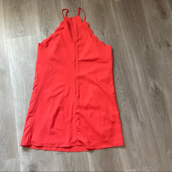 Lulus endlessly endearing dress sz L Royal Blue, Black, and Coral Red - Picture 3 of 10